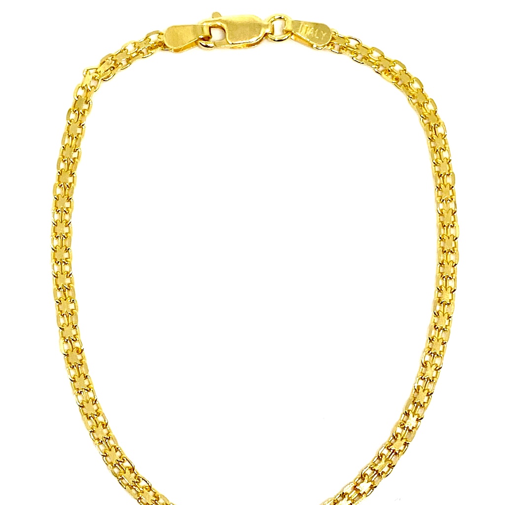 18k Yellow Gold Over 925 Silver Bismark Bracelet